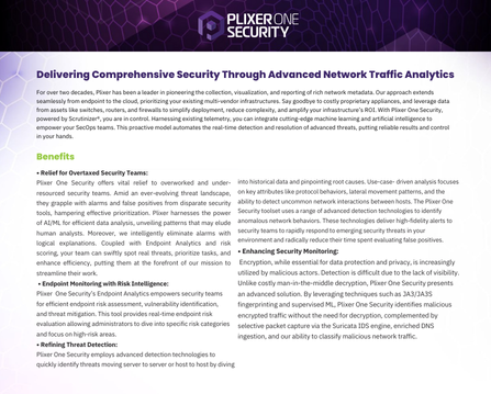 Plixer One Security Data Sheet